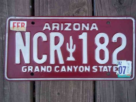 Arizona Grand Canyon State License Plate Ncr 182