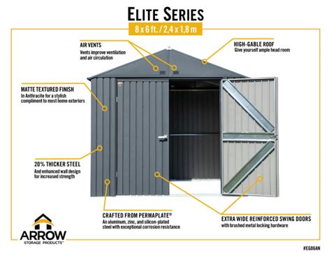 Arrow Elite Steel Storage Shed Better Shopping Usa