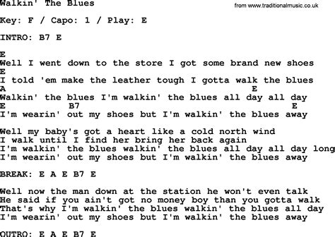 Johnny Cash Song Walkin The Blues Lyrics And Chords