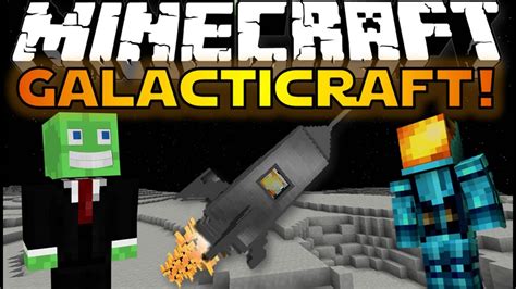 Minecraft Mods Galacticraft Build A Rocket And Go To The Moon Youtube