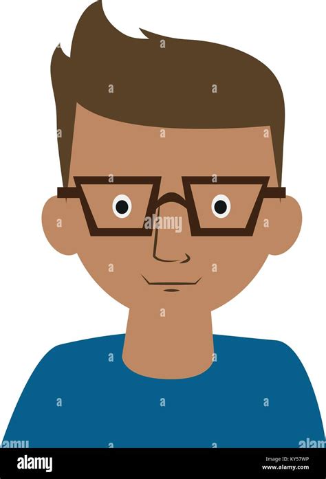 Geek Man Cartoon Stock Vector Image Art Alamy