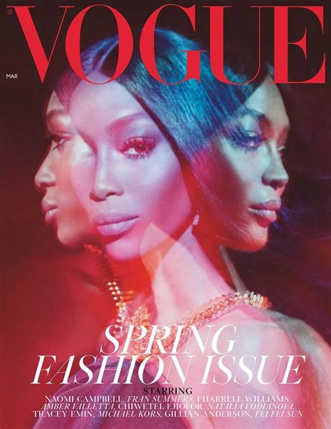 Naomi Campbell Covers British Vogue March By Steven Meisel