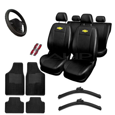 kit capa e assentos para banco de carro couro sintético chevrolet