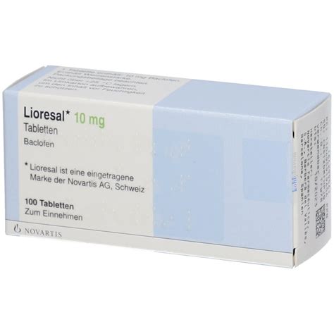 Lioresal 10 Mg 100 St Mit Dem E Rezept Kaufen Shop Apotheke