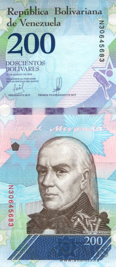 200 боливаров 2018. Венесуэла. Лот №2553. Аукцион №150. – ANUMIS