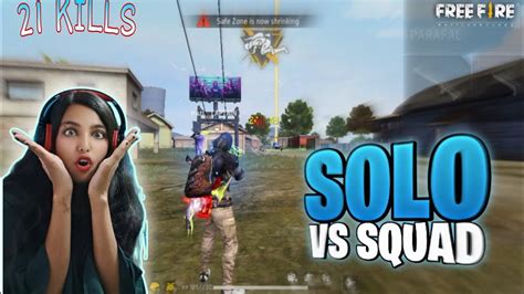 Solo Vs Squad Unstoppable Br Ranked Match Garena Free Fire Youtube