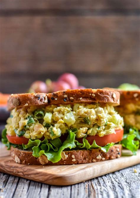 Easy Chickpea Salad Sandwich Recipe Vegan Shane And Simple