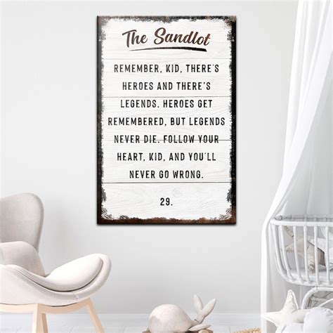 Sandlot Quote Sign Inspirational Quotes Baseball Sign New Baby Gift Nursery Prints Nursery Wall ...