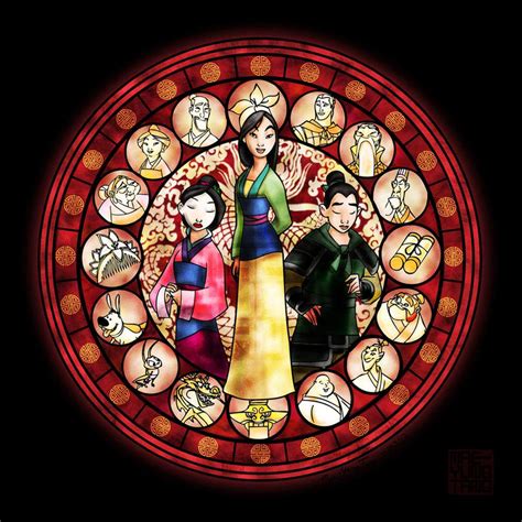 Retouched Mulan Stained Glass By Maemaetwin On Deviantart