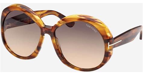 Tom Ford Roub Femenine Coloured Havana Sunglasses Lyst