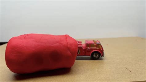 Scary Blob Gobbles Up Matchbox Fire Truck Stop Motion Claymation