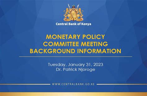 Central Bank Of Kenya On Twitter Background Data For The January