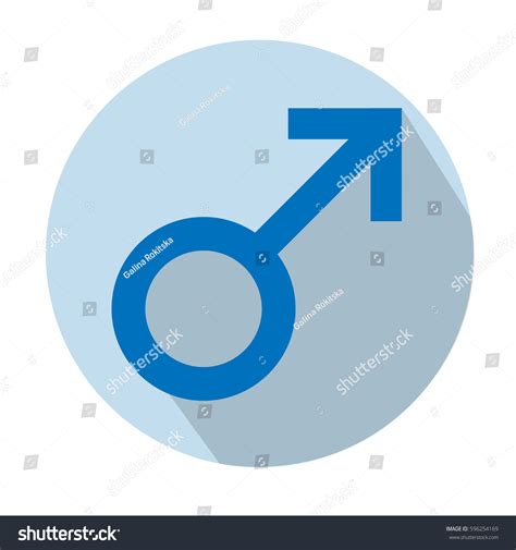 Sex Symbol Gender Man Flat Symbol Stock Vector Royalty Free 596254169 Shutterstock