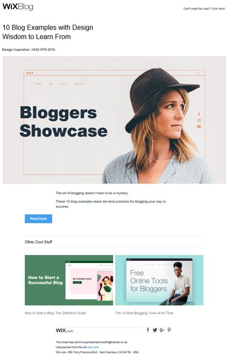 Wix Weekly Blog Newsletter For More Email Marketing Content E
