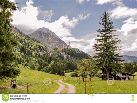 Amazing Landscape of Bavaria with Views of Neuschwanstein Castle ...