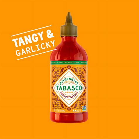 Tabasco Buffalo Style Sauce Garlic Hot Sauce Mc Ilhenny Tabasco Brand