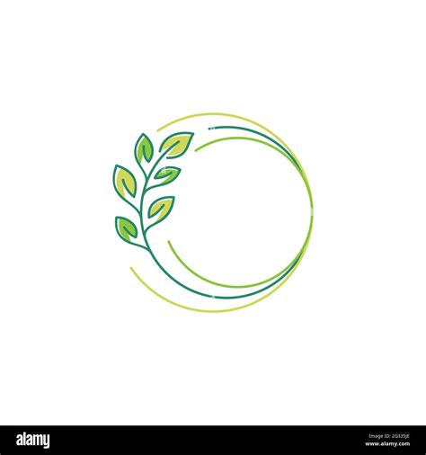 Circle Leaves Plant Nature Ecology Logo Icon Circle Tree Ecology Logo