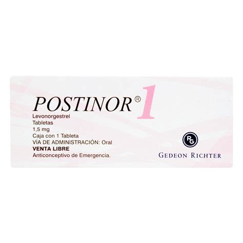 Postinor 1 | Anticonceptivo de emergencia - Drogueria Nueva