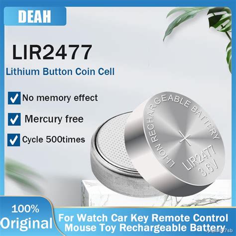 Pcs Lir Lir V Mah Lithium Rechargeable