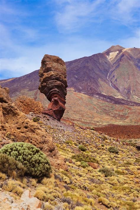 Finger Of God Rock At Volcano Teide In Tenerife Island Canary Stock