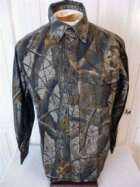 Outfitters Ridge Mens Camo Long Sleeve Button Down Sh Gem