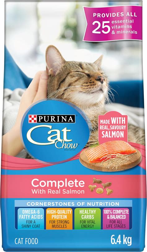 Cat Chow Complete Dry Cat Food Real Salmon 64 Kg Bag Amazonca