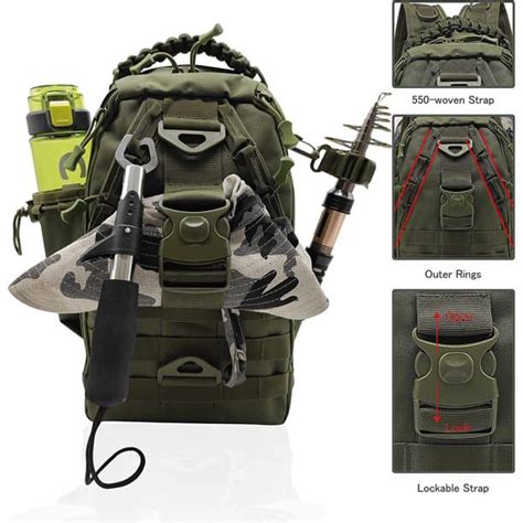 Fishing Tackle Backpack with Rod Holder - Tarazi Sport