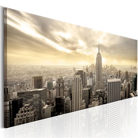 New York Skyline St Dt Horizont Vlies Leinwand Bilder Wandbilder Xxl