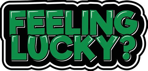 Feeling Lucky Lettering Vector Illustration 21515964 Vector Art At Vecteezy