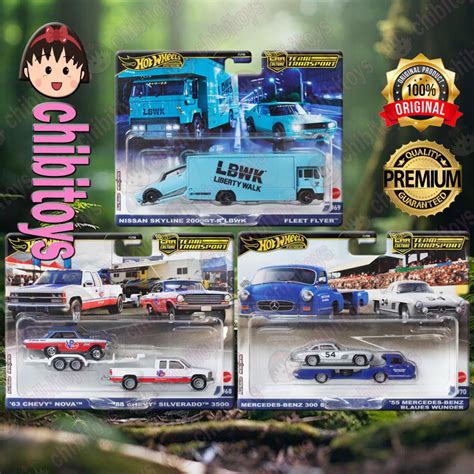 Hot Wheels Premium Team Transport Nissan Skyline Lbwk Chevy Nova Mercedes Benz Shopee