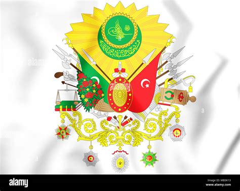 Ottoman Empire Coat Of Arms 1299 1923 3D Illustration Stock Photo