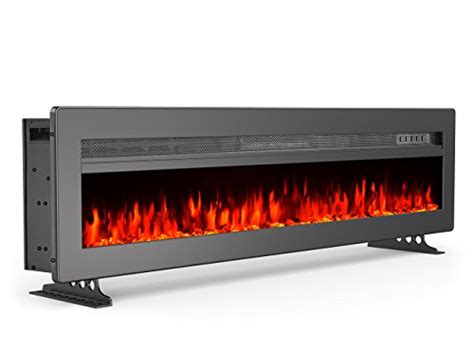 GMHome 50 Inches Wall Recessed Electric Fireplace 9 Changeable Color