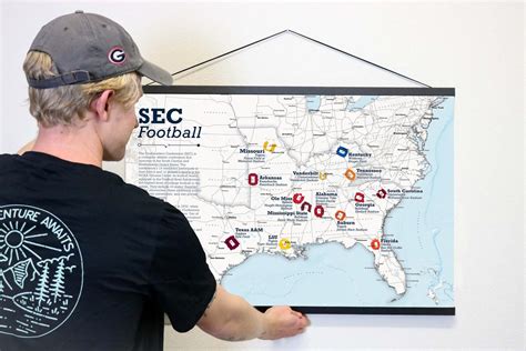 SEC Football Stadium Map: NCAA Football Poster or Pin Map - Etsy