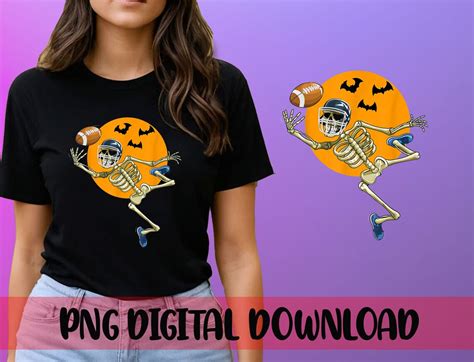 This Football Skeleton Halloween Png American Football Etsy