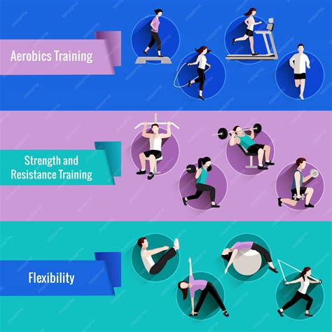 Free Vector | Fitness aerobics strength and resistance training for men