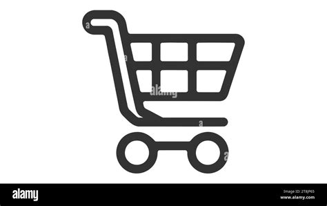 Shopping Cart Vector Icon Flat Design Isolated On White Background