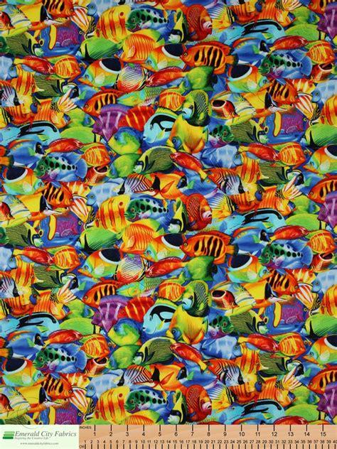 Timeless Treasures Tropical Fish Multi Fabric Emerald City Fabrics