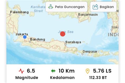 BNPB Catat Gempa Susulan Di Tuban Terjadi 20 Kali Dua Kabupaten Terdampak