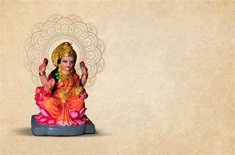 Laxmi Poojan Lord Laxmi Statue Indian Festival Diwali Laxmi Pooja Stock Photo - Download Image ...