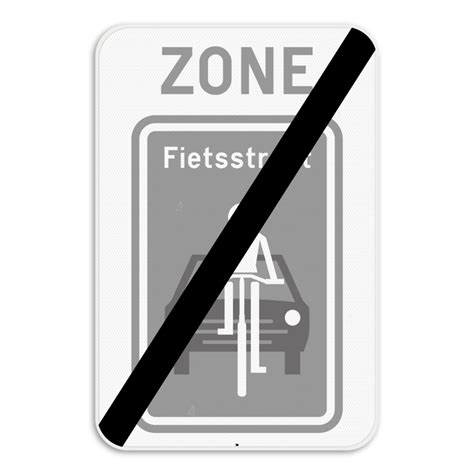 Betekenis Verkeersbord ZONE F113 Einde ZONE Fietsstraat