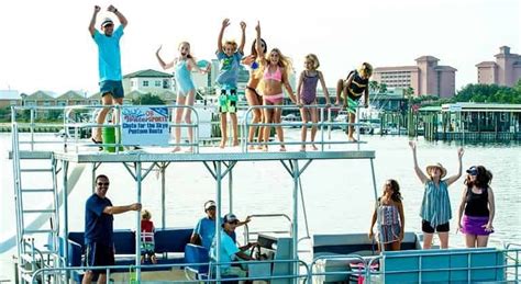 Pontoon Boat Rental With Slide In Orange Beach Tripshock