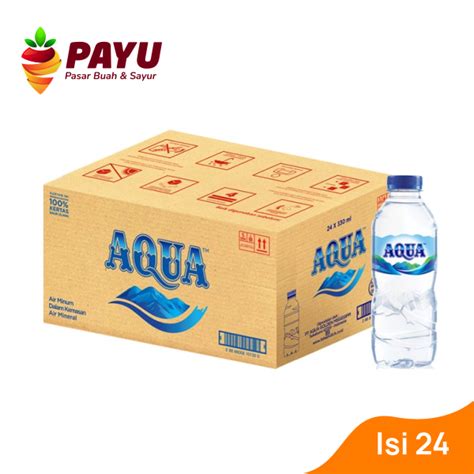 Jual Aqua Air Mineral 330 Ml 1 Dus Isi 24 Botol Shopee Indonesia