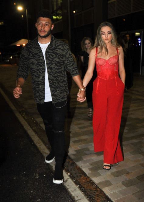 PERRIE EDWARDS and Alex Oxlade-Chamberlain Leaves Menagerie Restaurant ...