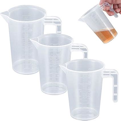 Pcs Ml Ml Ml Measuring Cups Small Clear Liquid Graduated