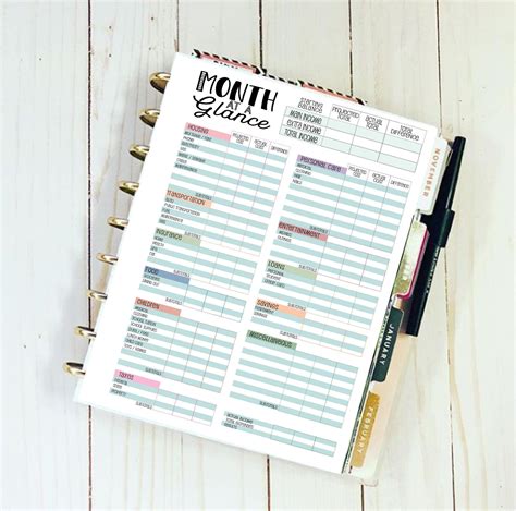 Editable Happy Planner Classic Size Budget Review Etsy UK