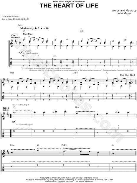 Heart Of Life Guitar Chords