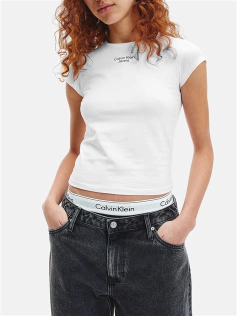 Calvin Klein Stacked Logo Tight Tee T Shirt Donna Nencini Sport