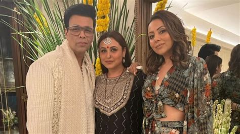 Gauri Khan Poses With Rani Mukerji Karan Johar At Diwali Party See