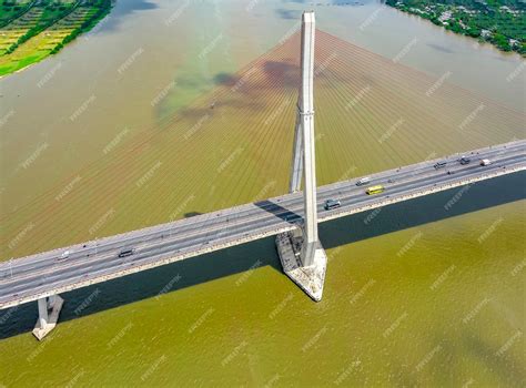 Premium Photo | Can tho bridge, can tho city, vietnam, aerial view. can ...