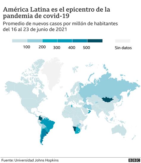 Covid 19 en América Latina El mapa que muestra la dimensión de la tragedia provocada por la